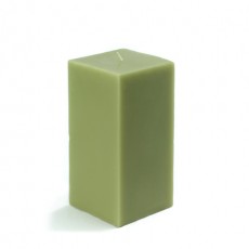 3 x 6" Sage Green Square Pillar Candle  (12pcs/Case) Bulk