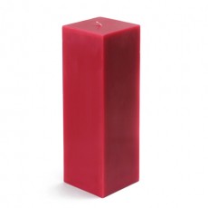3 x 9" Red Square Pillar Candle (12pcs/Case) Bulk
