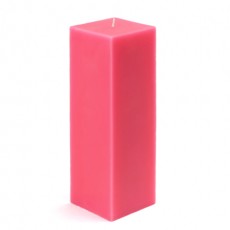 3 x 9" Hot Pink Square Pillar Candle (12pcs/Case) Bulk
