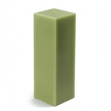3 x 9" Sage Green Square Pillar Candle (12pcs/Case) Bulk
