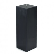 3 x 9" Black Square Pillar Candle