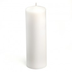 3 x 9" White Pillar Candles