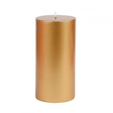 3 x 6" Metallic Bronze  Gold Pillar Candle
