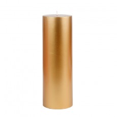 3 x 9" Metallic Bronze Gold Pillar Candle
