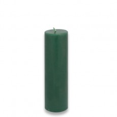 2 x 6" Hunter Green Pillar Candle