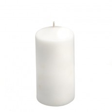 3 x 6" Metallic White Glitter Pillar Candle (12pcs/Case) Bulk