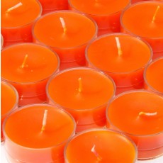 Orange Tealight Candles (50pcs/Pack)