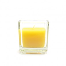 Yellow Citronella Square Glass Votive Candles (12pc/Box)