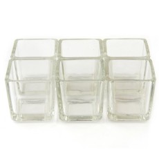 Square Glass Votive Holder (12pc/Box)