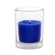 Blue Round Glass Votive Candles (96pcs/Case) Bulk