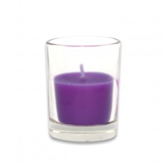 Purple Round Glass Votive Candles (96pcs/Case) Bulk